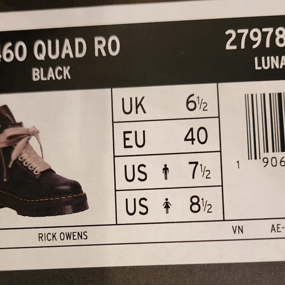 Dr. Martens Rick Owens Collaboration 1460 Quad - Picture 10 of 12